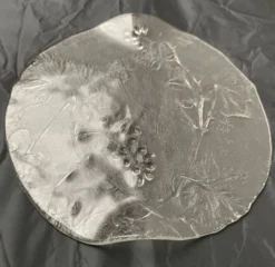 Assiette à gâteau en verre scandinave vintage, années 1970