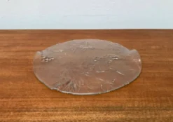 Assiette à gâteau en verre scandinave vintage, années 1970