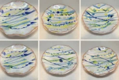 Assiette Hagi Ware à Traînée à la Main, 13,5 cm — Seseragi
