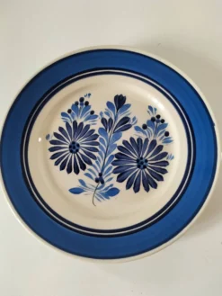 Assiette HB Quimper décor floral années 60-70