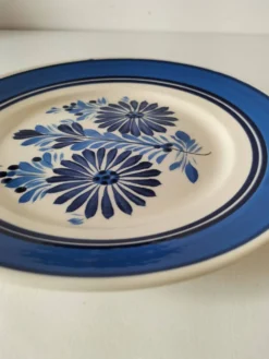 Assiette HB Quimper décor floral années 60-70