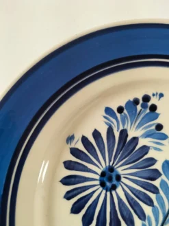 Assiette HB Quimper décor floral années 60-70