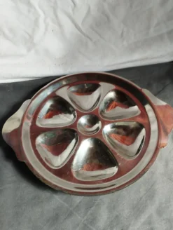assiette à huitres en inox