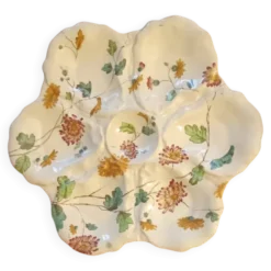 Assiette à huîtres anglaise ancienne fin XIXème - début XXème