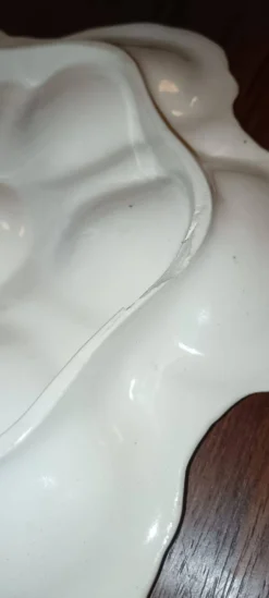 Assiette à huîtres anglaise ancienne fin XIXème - début XXème