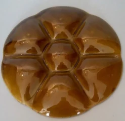 Assiette à huîtres en faïence Gien