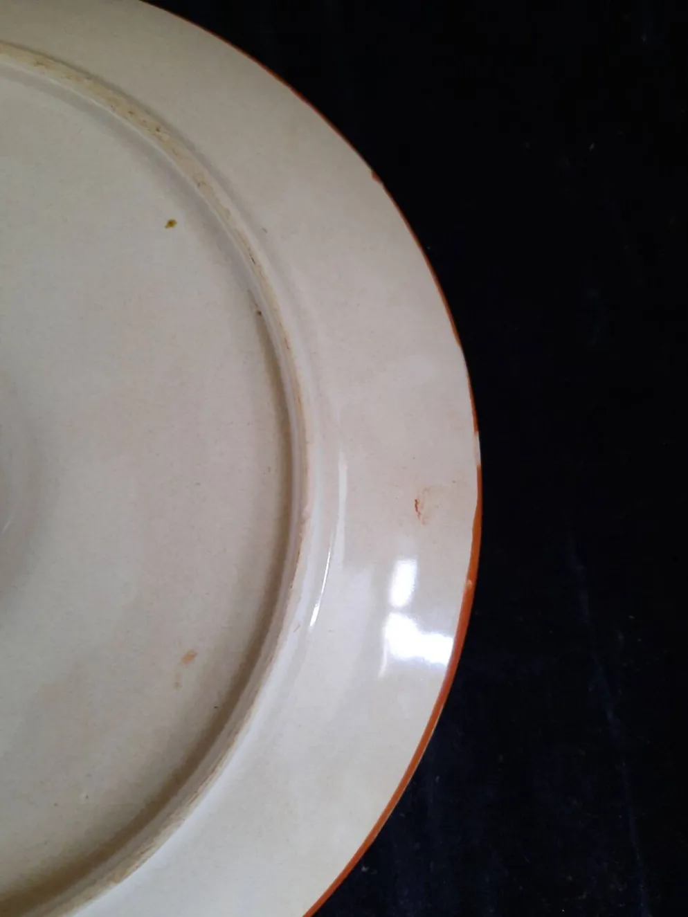 Assiette à huîtres hb henriot quimper grès 23 cm décor floral breton