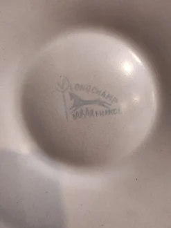 Assiette à huîtres vintage française en majolique de Longchamp