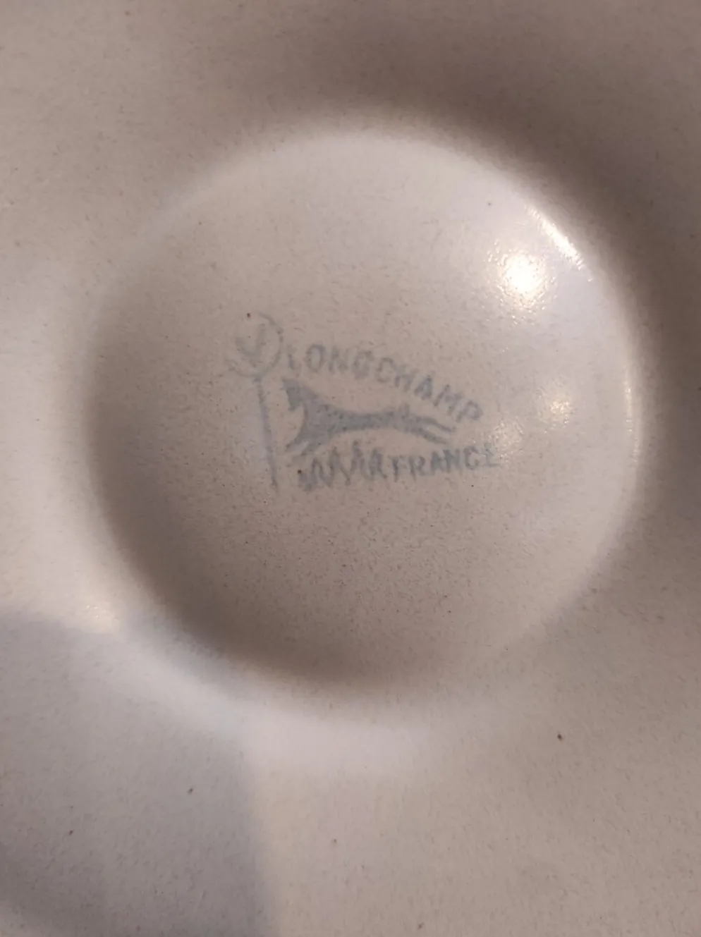 Assiette à huîtres vintage française en majolique de Longchamp