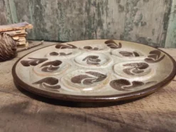 Assiette à huîtres vintage française de Pornic
