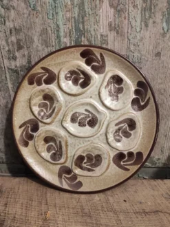 Assiette à huîtres vintage française de Pornic