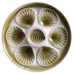Assiette à huîtres vintage française du Moulin des Loups