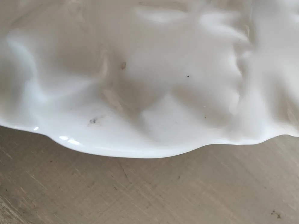 Assiette à huîtres XIXe porcelaine Haviland & Co Limoges France