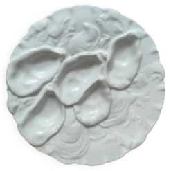 Assiette à huîtres XIXe porcelaine Haviland & Co Limoges France