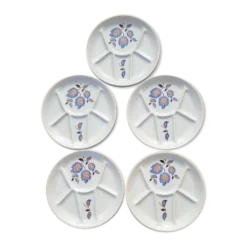 Assiette lot de 5 St Amand modèle Sologne vintage