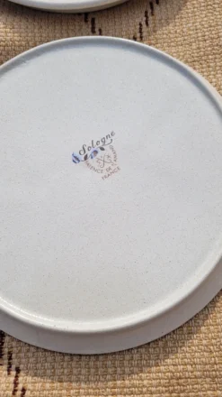 Assiette lot de 5 St Amand modèle Sologne vintage