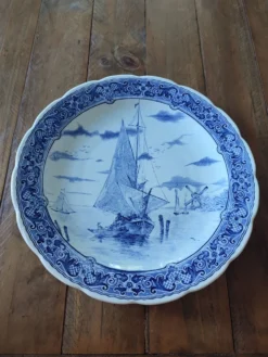 Assiette murale décorative en Bleu de Delft
