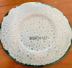 Assiette ovale à dessert en céramique émaillée, Danuta Le Hénaff