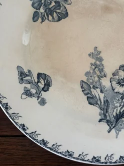 Assiette plate ancienne Sarreguemines Stella
