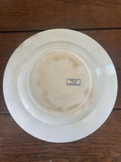 Assiette plate ancienne Sarreguemines Stella