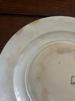 Assiette plate ancienne Sarreguemines Stella
