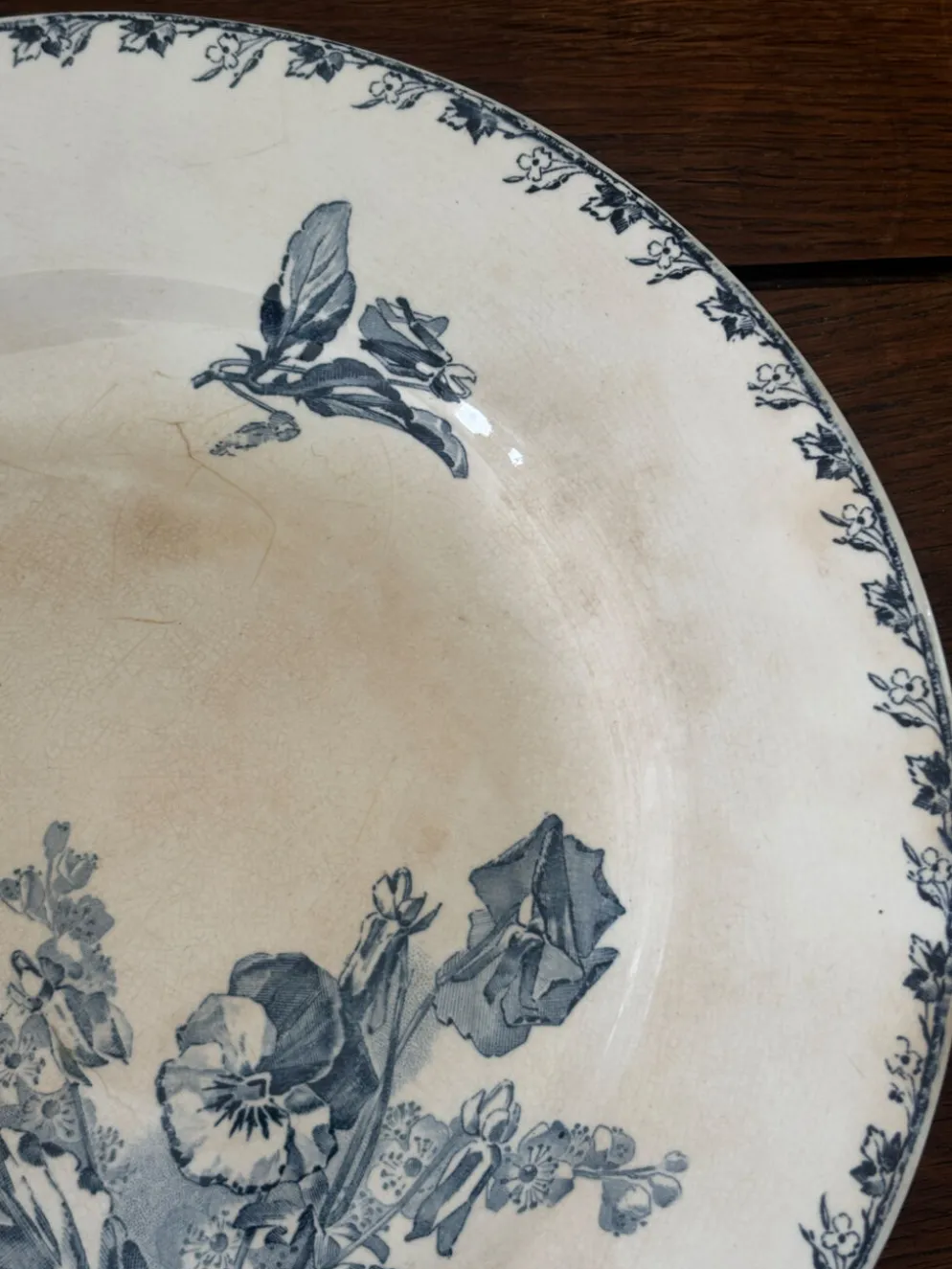 Assiette plate ancienne Sarreguemines Stella