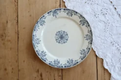 Assiette plate ancienne terre de fer Sarreguemines U&C modèle Mignon