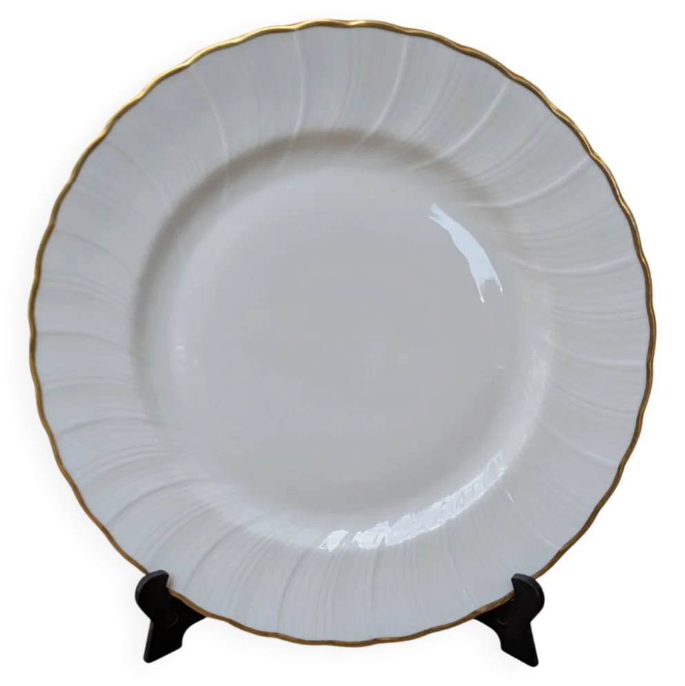 Assiette plate 24.5cm en porcelaine de Limoges Bernardaud modèle Verlaine