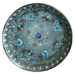 Assiette plate en céramique émaillée, Danuta Le Hénaff