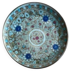 Assiette plate en céramique émaillée, Danuta Le Hénaff