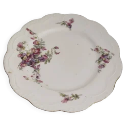 Assiette plate en Porcelaine de Limoges – Havland – Décor Floral