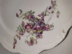 Assiette plate en Porcelaine de Limoges – Havland – Décor Floral