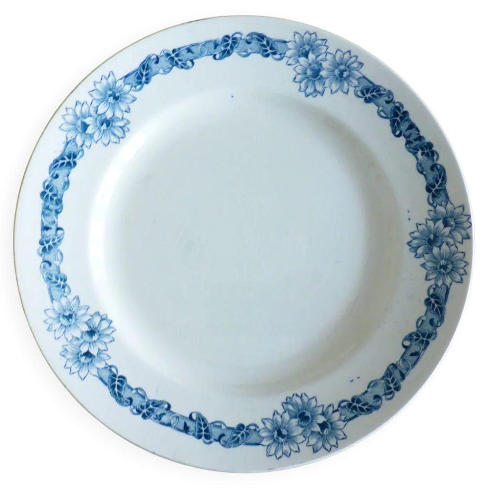 Assiette plate, Longchamp en terre de fer, modèle Denise 221253