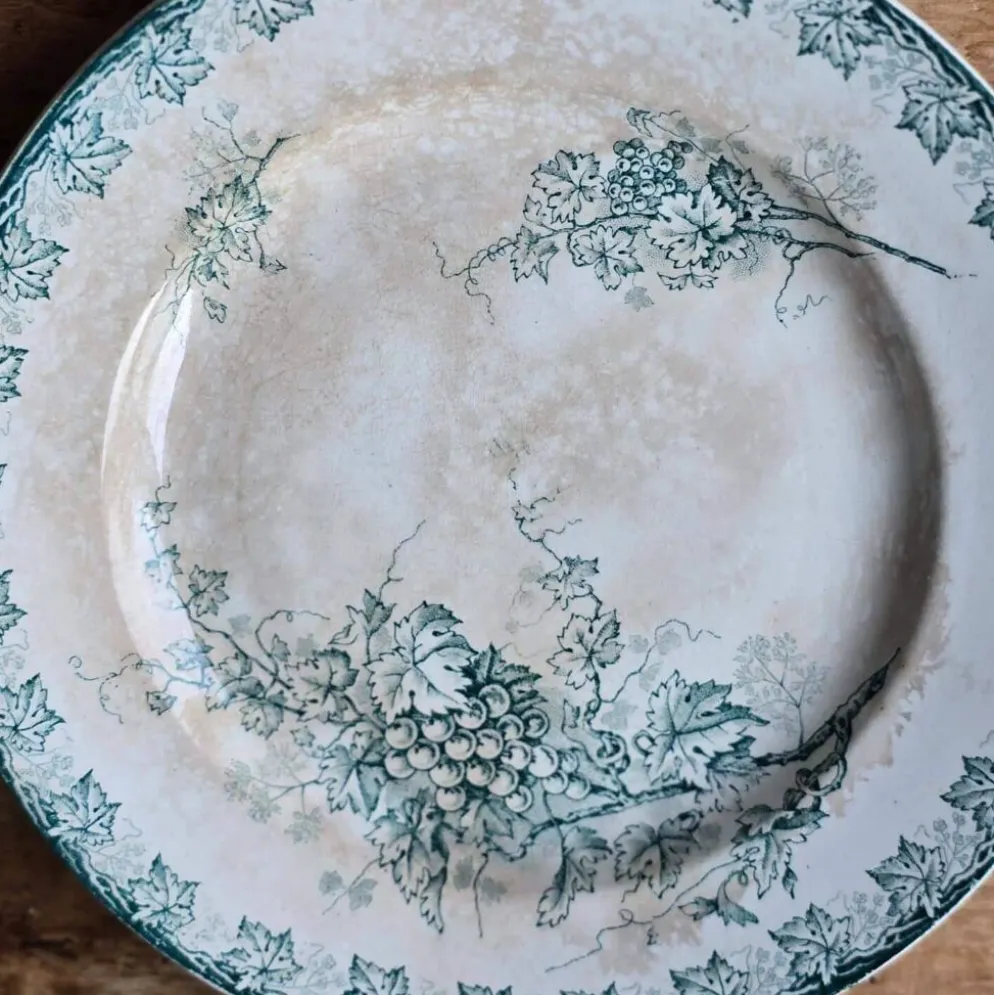 Assiette plate modèle Raisin