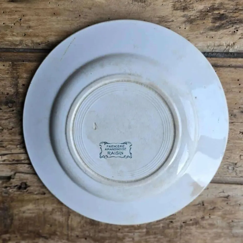 Assiette plate modèle Raisin
