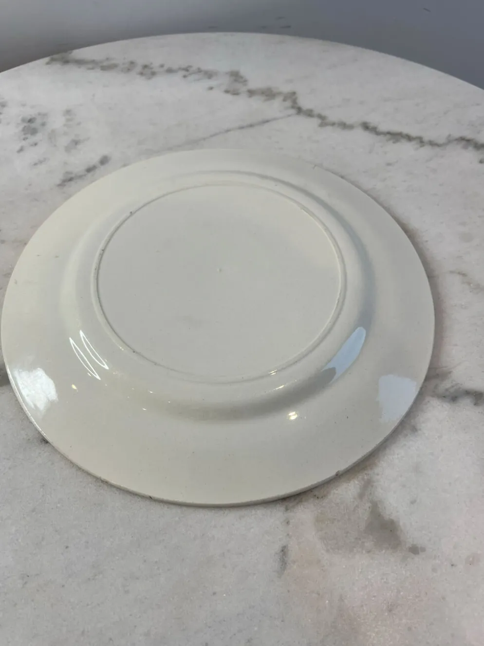 Assiette plate Salins décor bleues 24,5cm