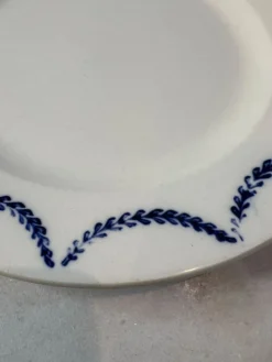 Assiette plate Salins décor bleues 24,5cm