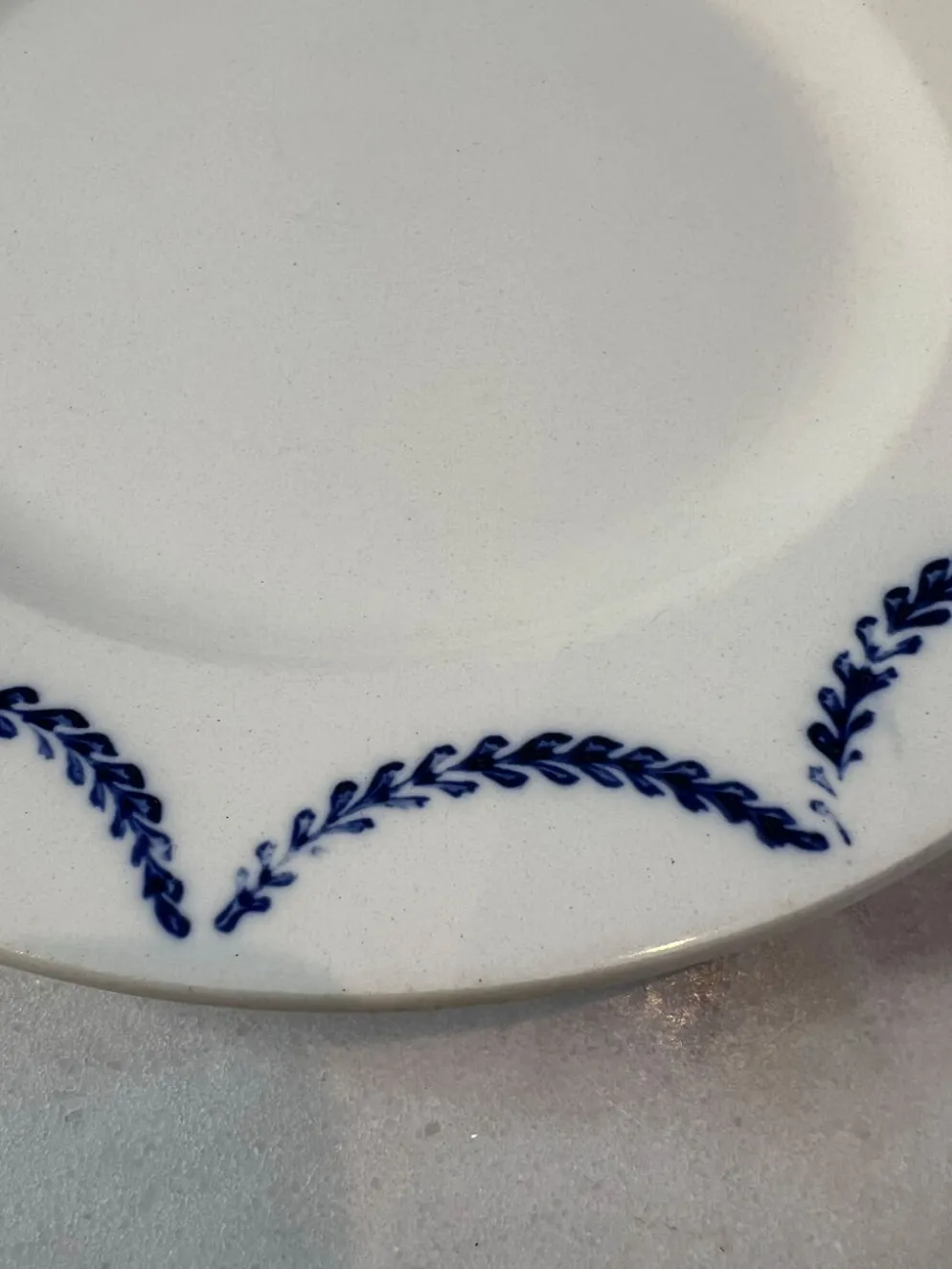 Assiette plate Salins décor bleues 24,5cm