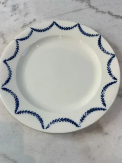 Assiette plate Salins décor bleues 24,5cm