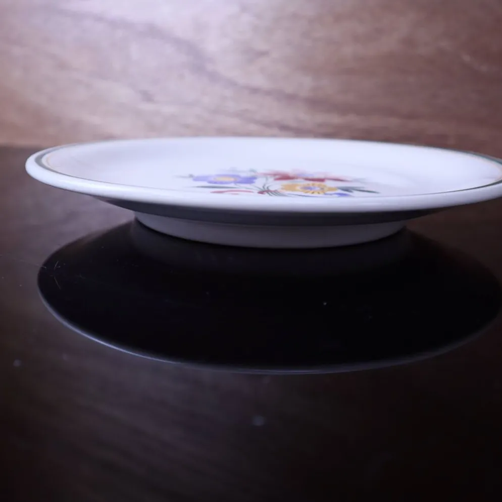Assiette plate sur pied Sarreguemines "Dole"