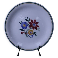 Assiette plate sur pied Sarreguemines