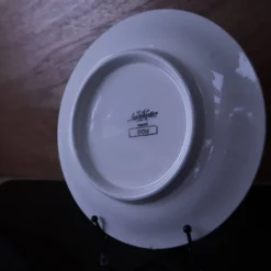 Assiette plate sur pied Sarreguemines