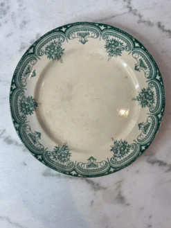 Assiette plate terre de fer Narcisses Onnaing