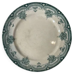 Assiette plate terre de fer Narcisses Onnaing