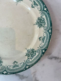 Assiette plate terre de fer Narcisses Onnaing
