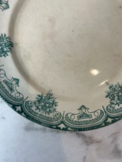 Assiette plate terre de fer Narcisses Onnaing