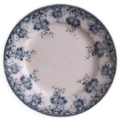 Assiette plate terre de fer Saint-Amand et Hamage décor Printanier
