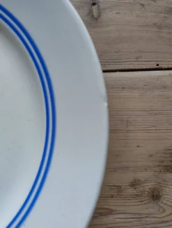 Assiette plate vintage faïence Lunéville K&G modèle Mai