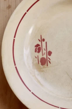 Assiette plate vintage terre de fer Saint-Amand modèle 211