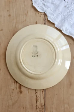 Assiette plate vintage terre de fer Saint-Amand modèle 211